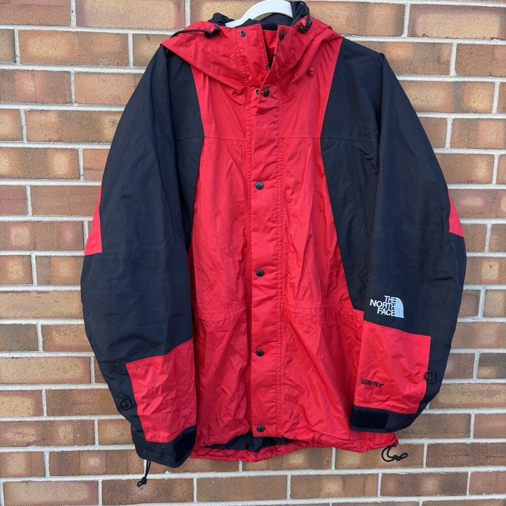 Vintage 90s The North Face Gore XCR Summit Series Jacket Mens Large Red Black